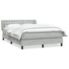 vidaXL Boxspringbett mit Matratze Hellgrau 140x210 cm Samt