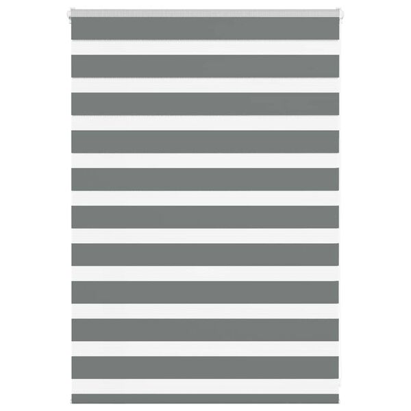vidaXL Doppelrollo Dunkelgrau 110x100 cm Stoffbreite 105,9 cm Polyester
