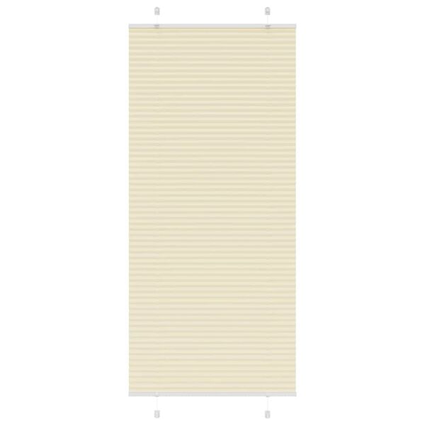 vidaXL Plissee Creme 100x200 cm Stoffbreite 99,4 cm Polyester