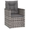 vidaXL 4-tlg. Garten-Lounge-Set mit Kissen Poly Rattan Grau