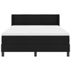 vidaXL Boxspringbett mit Matratze Schwarz 200 x 160 cm Polyester