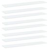 vidaXL B&uuml;cherregal-Bretter 8 Stk. Wei&szlig; 100x20x1,5 cm Holzwerkstoff