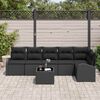 vidaXL Gartensofa-set Schwarz Poly-Rattan