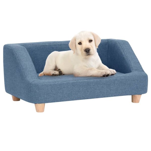 vidaXL Hundesofa Blau 95x63x39 cm Leinen