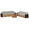 vidaXL Sofagarnituren mit Kissen 9 pcs Massivholz Akazie