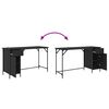 vidaXL Computertisch Schwarz Eichen-Optik 131 x 48 x 75 cm