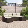 vidaXL Gartensofa-set mit Kissen mit Speicher 6 pcs Poly-Rattan