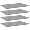 vidaXL B&uuml;cherregal-Bretter 4 Stk. Betongrau 60x40x1,5 cm Holzwerkstoff