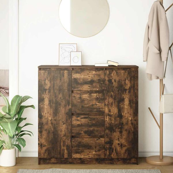 vidaXL Sideboard mit Schubladen R&auml;uchereiche 100,5x35x98,5 cm