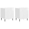 vidaXL Nachttisch 2 pcs Hochglanz Wei&szlig; 43 x 34,5 x 52 cm Holzwerkstoff