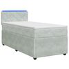 vidaXL Boxspringbett mit Matratze Hellgrau 100 x 200 cm Samt