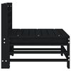 vidaXL Garten-Mittelsofa Schwarz Massivholz Kiefer