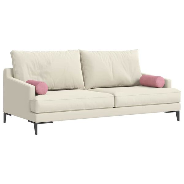 vidaXL Bolsterkissen 2 St&uuml;ck Rosa &Oslash; 15 x 40 cm Cordstoff