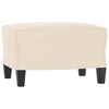 vidaXL 3-Sitzer-Sofa mit Hocker Beige 180 cm Mikrofasergewebe