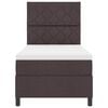 vidaXL Boxspringbett mit Matratze Dunkelbraun 100 x 200 cm Stoff
