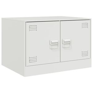 vidaXL Couchtisch Wei&szlig; 67x50x44 cm Stahl