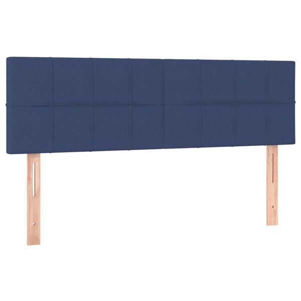 vidaXL Kopfteile Blau 144x5x78/88 cm Stoff