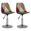 vidaXL Esszimmerst&uuml;hle 2 Stk. Drehbar Patchwork Stoff