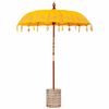 vidaXL Balinesischer Sonnenschirm mit Sockel Gelb 185 x 185 x 260 cm
