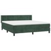 vidaXL Boxspringbett mit Matratze Dunkelgr&uuml;n 180x200 cm Samt