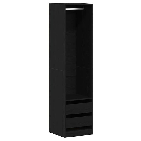 vidaXL Kleiderschrank Schwarz Eichen-Optik 50 x 50 x 200 cm