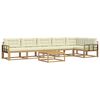 vidaXL Outdoor-Sofagarnitur 7 stk. Wei&szlig; und Creme Polyester