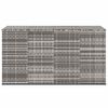 vidaXL Garten-Kissenbox PE Rattan 194x100x103 cm Grau