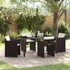 vidaXL Garten Essgruppe 5 pcs Braun Poly-Rattan