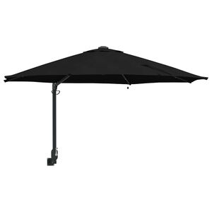 vidaXL Garten-Sonnenschirm Schwarz 248 x 248 x 148 cm
