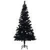 vidaXL Künstlicher Weihnachtsbaum Beleuchtung & Kugeln Schwarz 210 cm