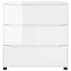 vidaXL Aufbewahrungsschrank Hochglanz Wei&szlig; 80 x 31 x 81 cm