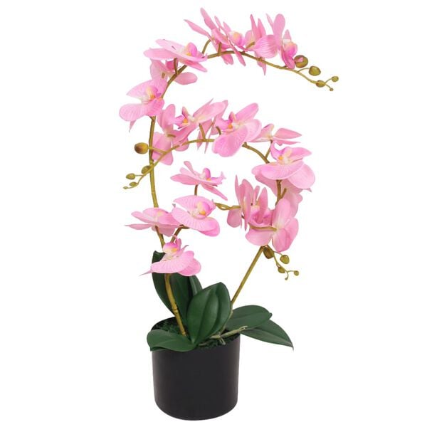 vidaXL K&uuml;nstliche Orchidee mit Topf 65 cm Rosa