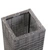 vidaXL Garten-Hochbeete 3-tlg. Poly Rattan Grau