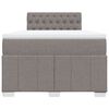 vidaXL Boxspringbett mit Matratze Taupe 120x200 cm Stoff