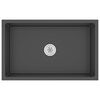 vidaXL Handgemachte Einbauspüle Schwarz Edelstahl