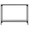 vidaXL Konsolentisch Grau Sonoma 101x30,5x75 cm Holzwerkstoff