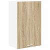 vidaXL H&auml;ngeschrank Sonoma-Eiche und Wei&szlig; 50 x 31 x 80 cm