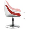 vidaXL Esszimmerst&uuml;hle 2 Stk. Drehbar Weinrot und Wei&szlig; Kunstleder