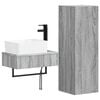 vidaXL Badezimmerm&ouml;bel-Set 2 stk. Grau Sonoma 33 x 34,5 x 100 cm