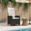 vidaXL Liegestuhl mit Teeteller 62 x 64 x 112 cm Poly-Rattan