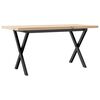 vidaXL Couchtisch X-Gestell 100x50x45,5 cm Massivholz Kiefer Stahl
