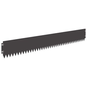 vidaXL Raseneinfassung 10 pcs 103 x 15 cm Stahl Schwarz