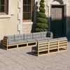 vidaXL 8-tlg. Garten-Lounge-Set mit Kissen Massivholz Kiefer