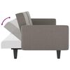vidaXL Schlafsofa mit Getr&auml;nkehaltern Taupe Stoff