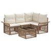 vidaXL Gartensofa-set 5 pcs Beige Poly-Rattan