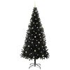 vidaXL Weihnachtsbaum mit 300 LEDs mit St&auml;nder Schwarz 240 cm PVC