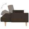 vidaXL Schlafsofa 2-Sitzer mit Fu&szlig;hocker Dunkelbraun Stoff