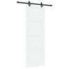 vidaXL Schiebet&uuml;r ORKDAL Wei&szlig; 83 x 232 cm Massives Kiefernholz