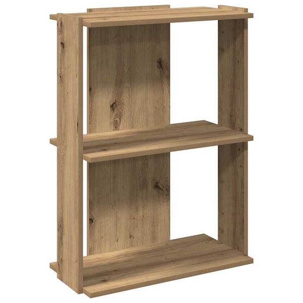 vidaXL Bücherregal 3 Böden Artisan-Eiche 60x30x80 cm Holzwerkstoff