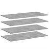 vidaXL B&uuml;cherregal-Bretter 4 Stk. Betongrau 100x50x1,5cm Holzwerkstoff